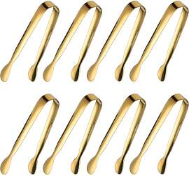 8 Stk Zuckerzange Klein Edelstahl Set,Bunte