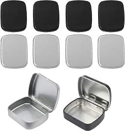 8 Stück Blechdose mit Deckel, Rostfrei