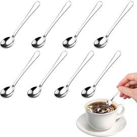 8 Stück Espressolöffel Mini 7,5cm, 304 Edelstahl 