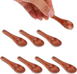 8Stück Gewürzlöffel Mini,Holzlöffel Klein Mini 
