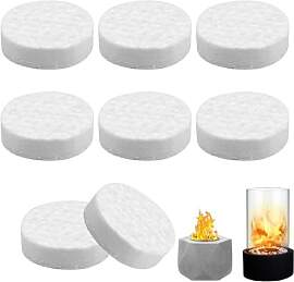 8 Stück Keramikwolle für Bioethanol, 8,6×2,5cm