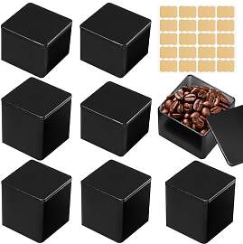 8 Stück Klassische Eckige Teedose, 8,5x8,5cm