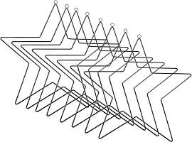 8 Stück Metallring Stern, Metallsterne mit