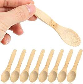 8 Stück Mini Suppenlöffel,Mabor Kleine Holz