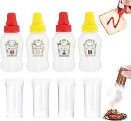 8 Stück Salzstreuer Klein, Mini Ketchup Flasche 4 