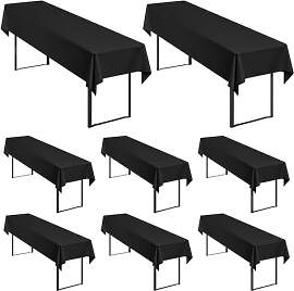 8 Stück Schwarz Biertisch Tischdecke universal