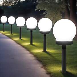 8 Stück Solarlampen für Außen Kugel,Solar