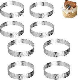 8 Stück Tartelette Formen Dessertringe Edelstahl, 