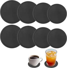 8 Stück Untersetzer Gläser, Silikon Untersetzer
