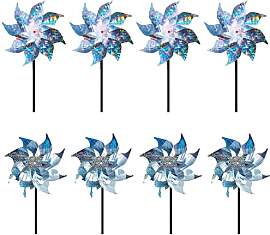 8 Stück Windrad Vogelabwehr Reflektierend,