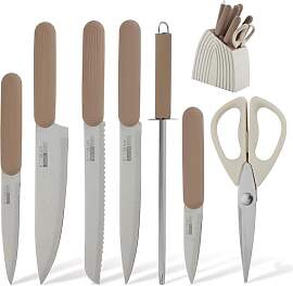 8-Teiliges KüChenmesser-Set Mit Messerblock Und