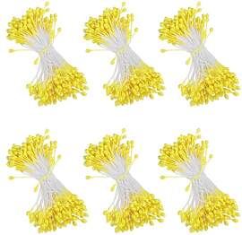 900 Stück Pfeifenreiniger Blumen Staubblatt Gelb, 