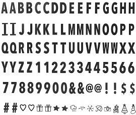 96 Stück Leuchtkasten Buchstaben, LED Lightbox