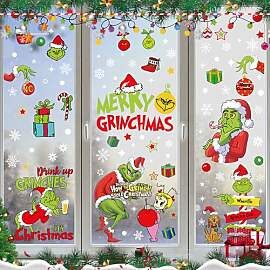 9 Blätter 154 Stück große Grinch Fensterbilder
