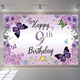 9. Geburtstag Deko Mädchen, Happy 9th Birthday