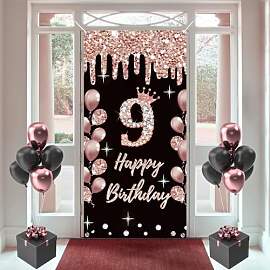 9 Geburtstag Dekorationen für Mädchen, Happy 9