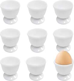 9 Stück Eierbecher set, Runde Eierbecher 4,7 x