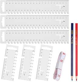 9 Stück Nählineal, 6 Stk Handmaß Nähen mit