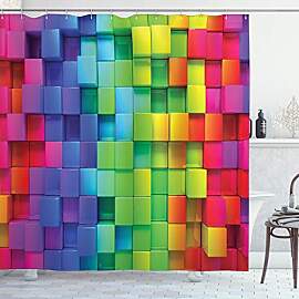 ABAKUHAUS Bunt Duschvorhang, Rainbow Color,