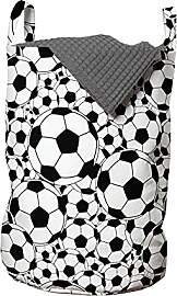 ABAKUHAUS Fußball Wäschesack, Monochrome Balls