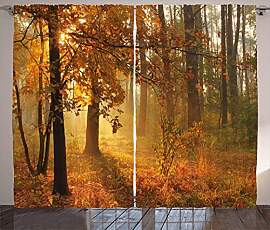 ABAKUHAUS Herbst Rustikaler Gardine, Misty