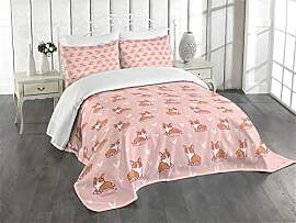 ABAKUHAUS Hundeliebhaber Tagesdecke Set, Cute