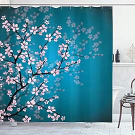 ABAKUHAUS japanisch Duschvorhang, Sakura Bloom