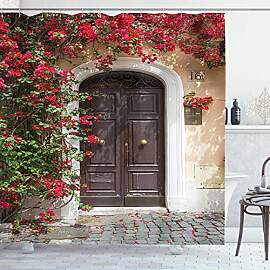 ABAKUHAUS marokkanisch Duschvorhang, Alte Tür mit 