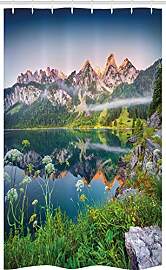 ABAKUHAUS Natur Schmaler Duschvorhang,