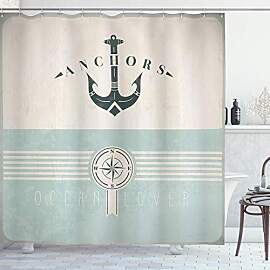 ABAKUHAUS Nautisch Duschvorhang, Vintage Marine