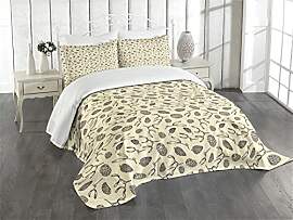 ABAKUHAUS Pine Cone Tagesdecke Set, Mistelzweig