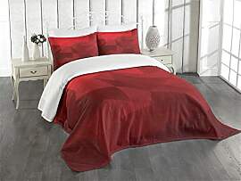 ABAKUHAUS rot Tagesdecke Set, Triangular Mosaik