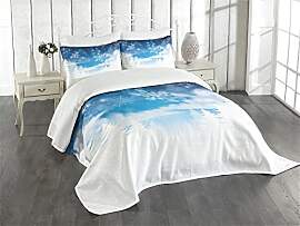 ABAKUHAUS Winter Tagesdecke Set, Schneeflocken und 