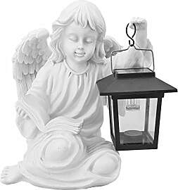 abc HOME | Schutzengel mit Solar-Laterne – 24 cm 