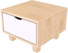 ABC MEUBLES Nachttisch holz Cube + Schublade -
