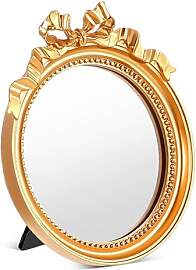 Abeillo Kleiner Goldener Tischspiegel, Runder