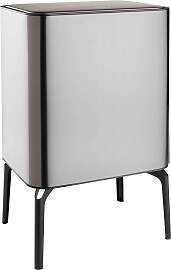 Abfalleimer Michael aus Edelstahl 2x ca. 12,7 l