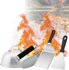 Abiemuce Smash Burger Set, 4-TLG Burger Smasher