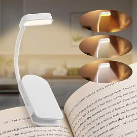 ABOHU Leselampe Buch Klemme, USB Wiederaufladbare