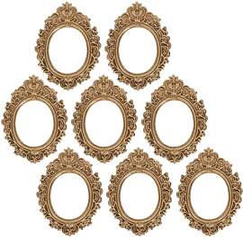 ABOOFAN 8X Mini Bilderrahmen Gold Vintage Oval