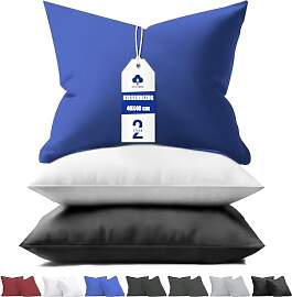 aboveBED Kissenbezug 40 x 40 (2er-Set), Blau,