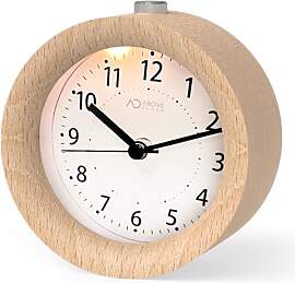 aboveClock Wecker Analog Ohne Ticken, Wecker Holz