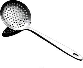 Abseihlöffel aus Edelstahl – Schaumlöffel