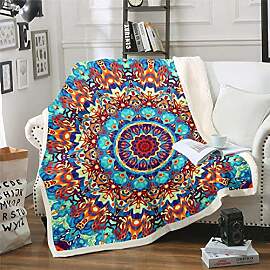 Abstrakte Mandala Sherpa Decke Oriental Persische