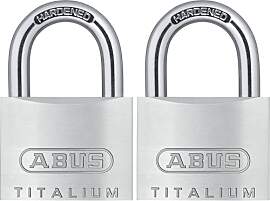 ABUS ABU54TI40TC 54TI/40 Vorhangschloss, 2er Set,