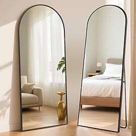 ABXMAS Ganzkörperspiegel 180x76 cm Schwarz,