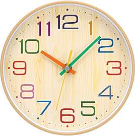 ACCSHINE Kinder Wanduhr ohne Tickgeräusche 20cm