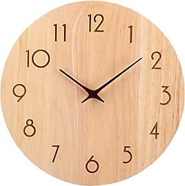 ACCSHINE Wanduhr Holz Eiche Ohne TickgeräUsche