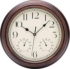 ACCSHINE Wanduhr mit Thermometer und Hygrometer