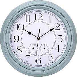 ACCSHINE Wanduhr mit Thermometer und Hygrometer